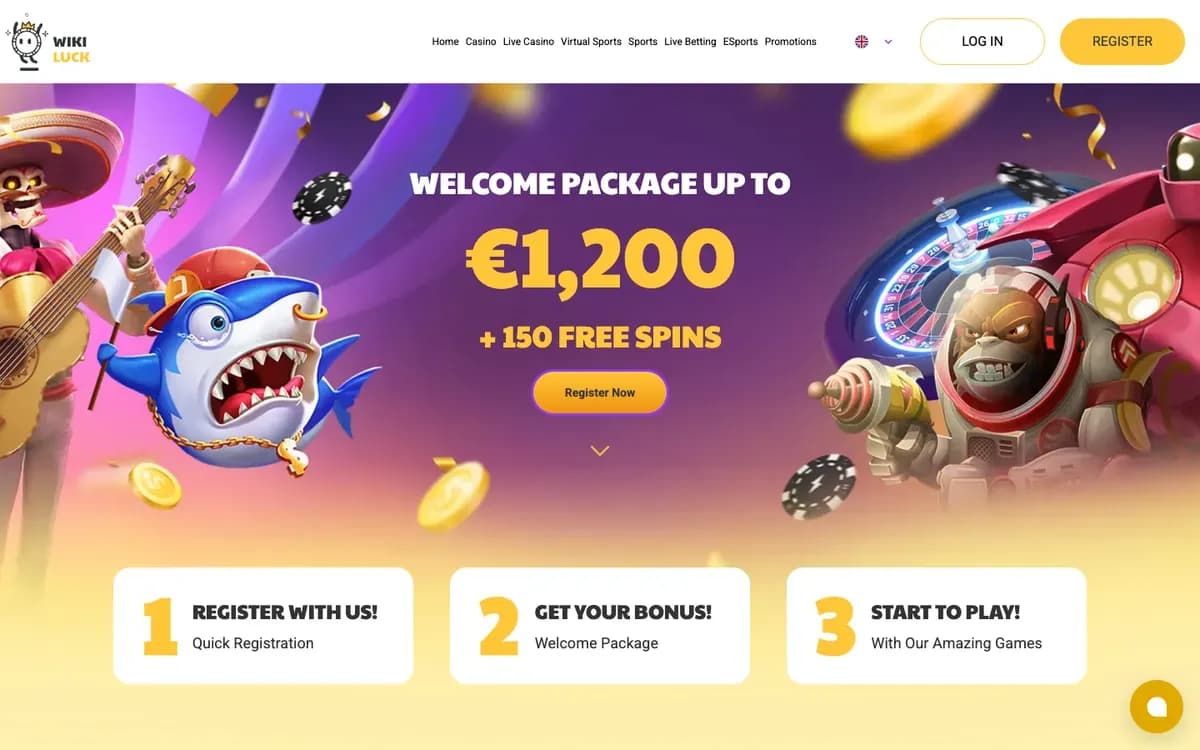 Captura del sitio web de WikiLuck Casino