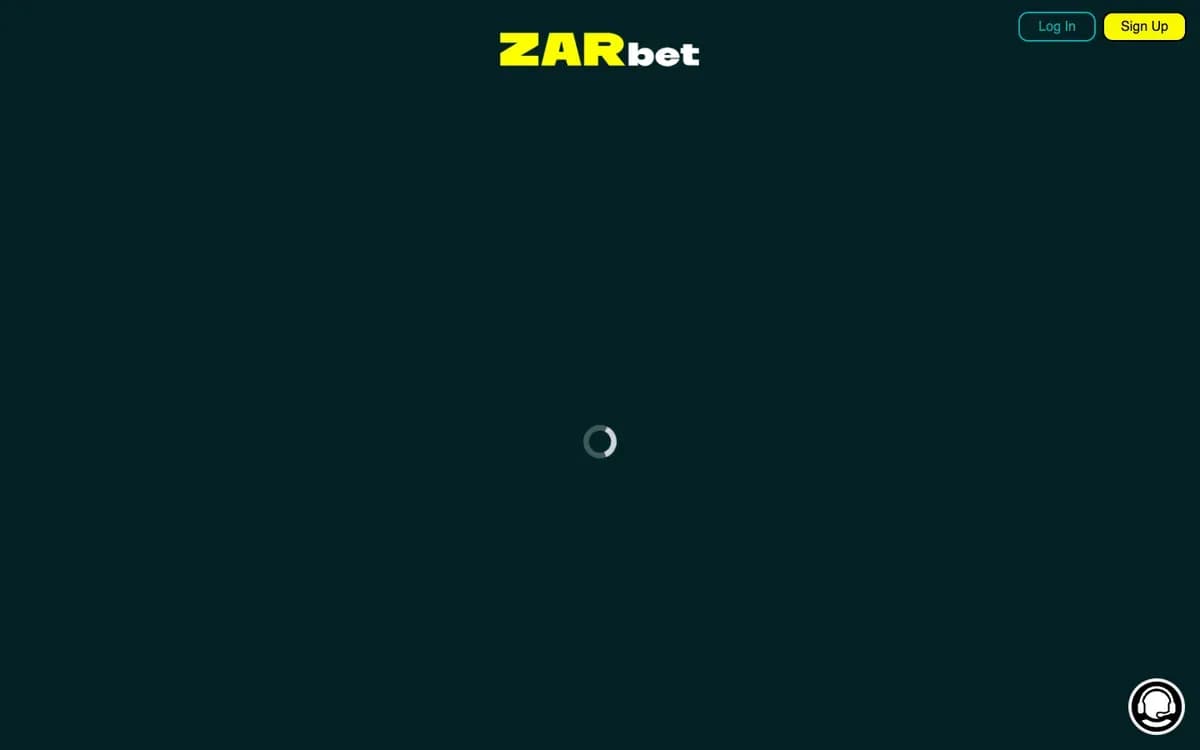 Captura del sitio web de ZARbet Casino